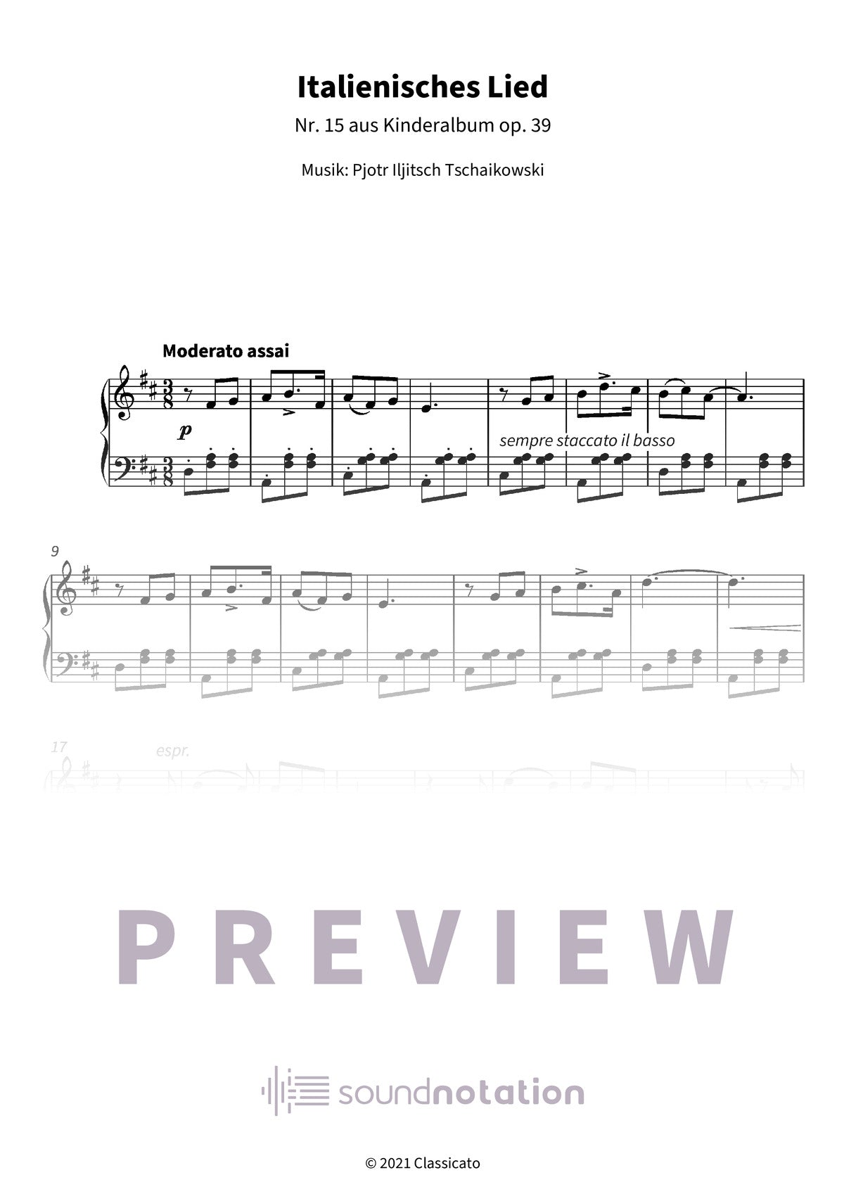 Italienisches Lied - Preview Page 1