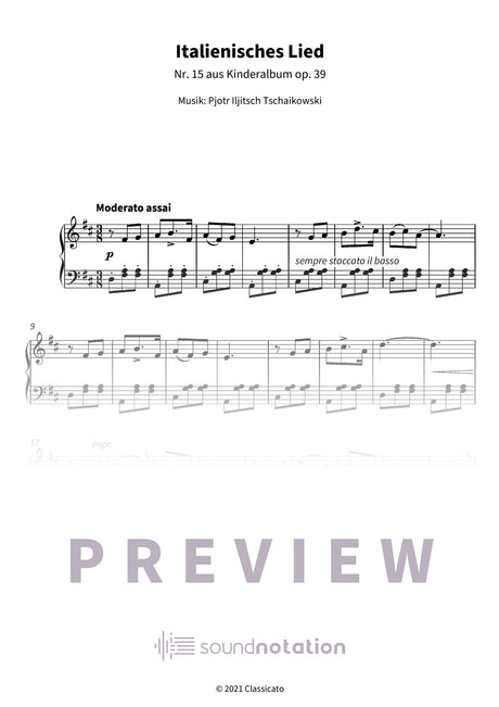 Italienisches Lied - Preview Page 1