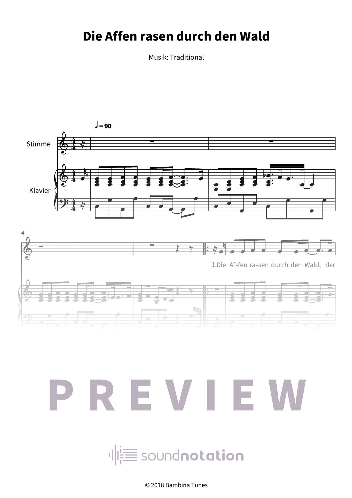 Die Affen rasen durch den Wald - Preview Page 1