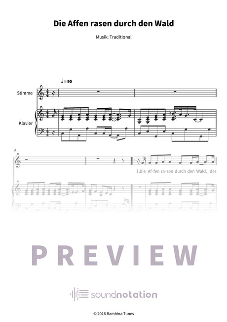 Die Affen rasen durch den Wald - Preview Page 1
