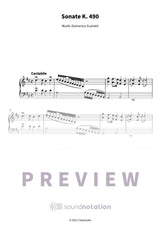 Sonate K. 490 - Preview Page 1