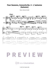 Four Seasons, Concerto No. 3 – L'autunno (Autumn) - Preview Page 1