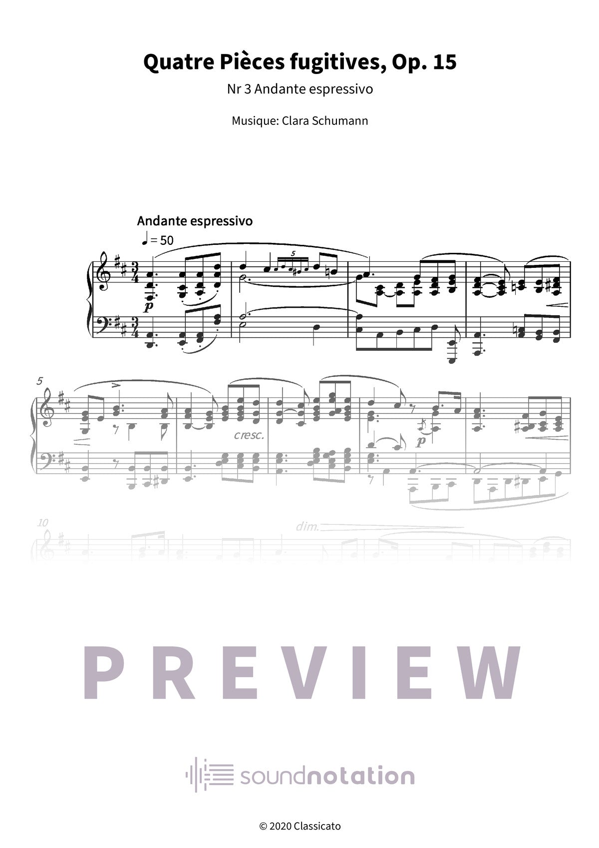 Quatre Pièces fugitives, Op. 15 - Preview Page 1