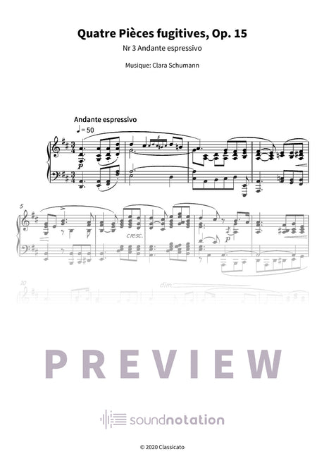 Quatre Pièces fugitives, Op. 15 - Preview Page 1