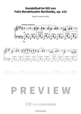 Gondellied im Mendelssohn-Stil über „Ach du lieber Augustin“ - Preview Page 1
