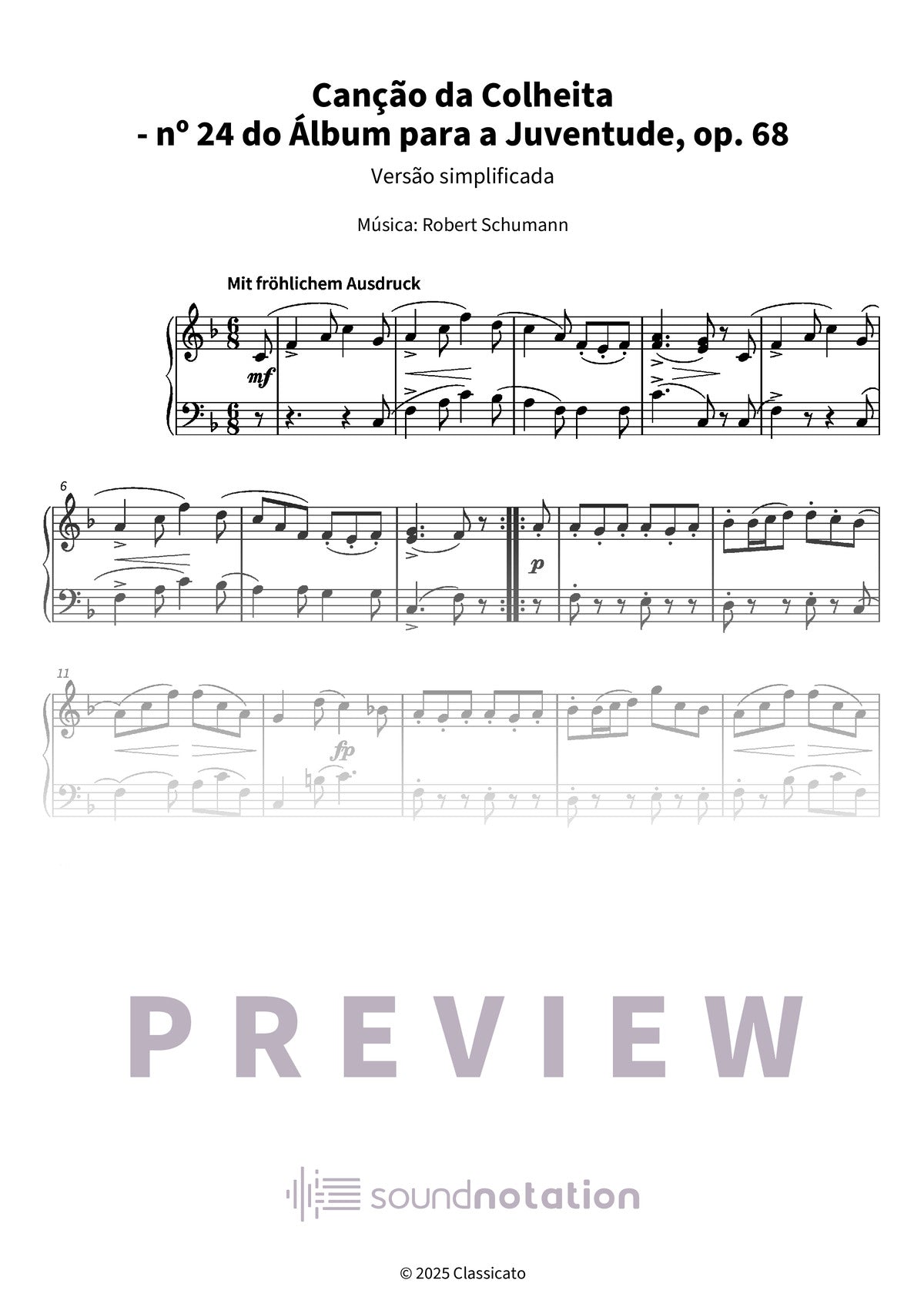 Canção da Colheita - Preview Page 1