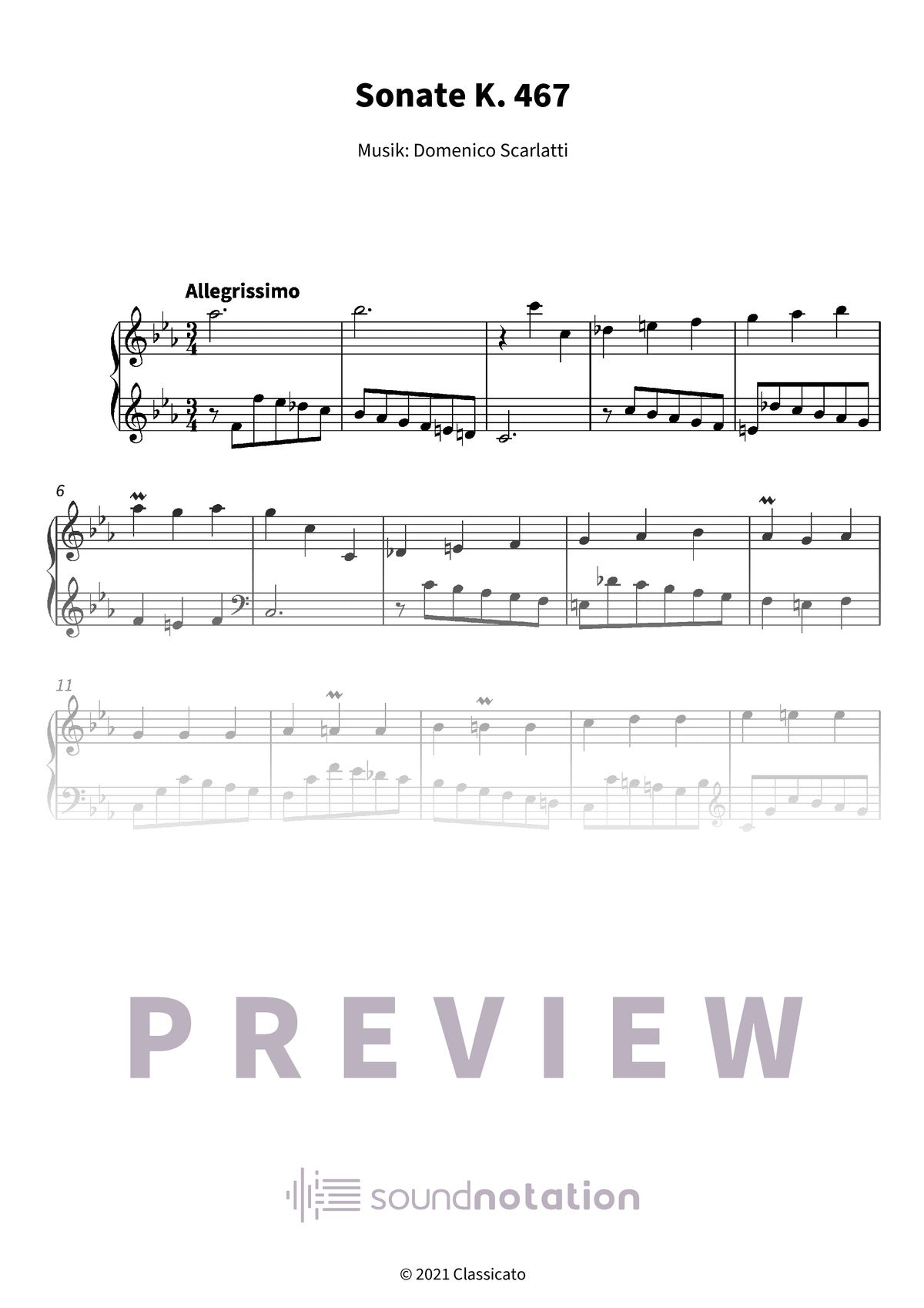 Sonate K. 467 - Preview Page 1