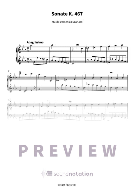 Sonate K. 467 - Preview Page 1