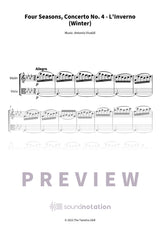 Four Seasons, Concerto No. 4 - L'Inverno (Winter) - Preview Page 1