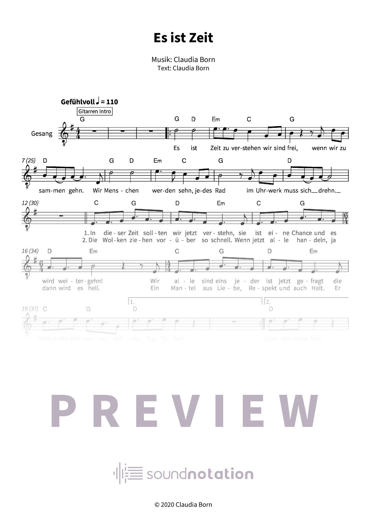 Es ist Zeit - Preview Page 1