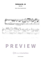 Sinfonia Nr. 14 - Preview Page 1