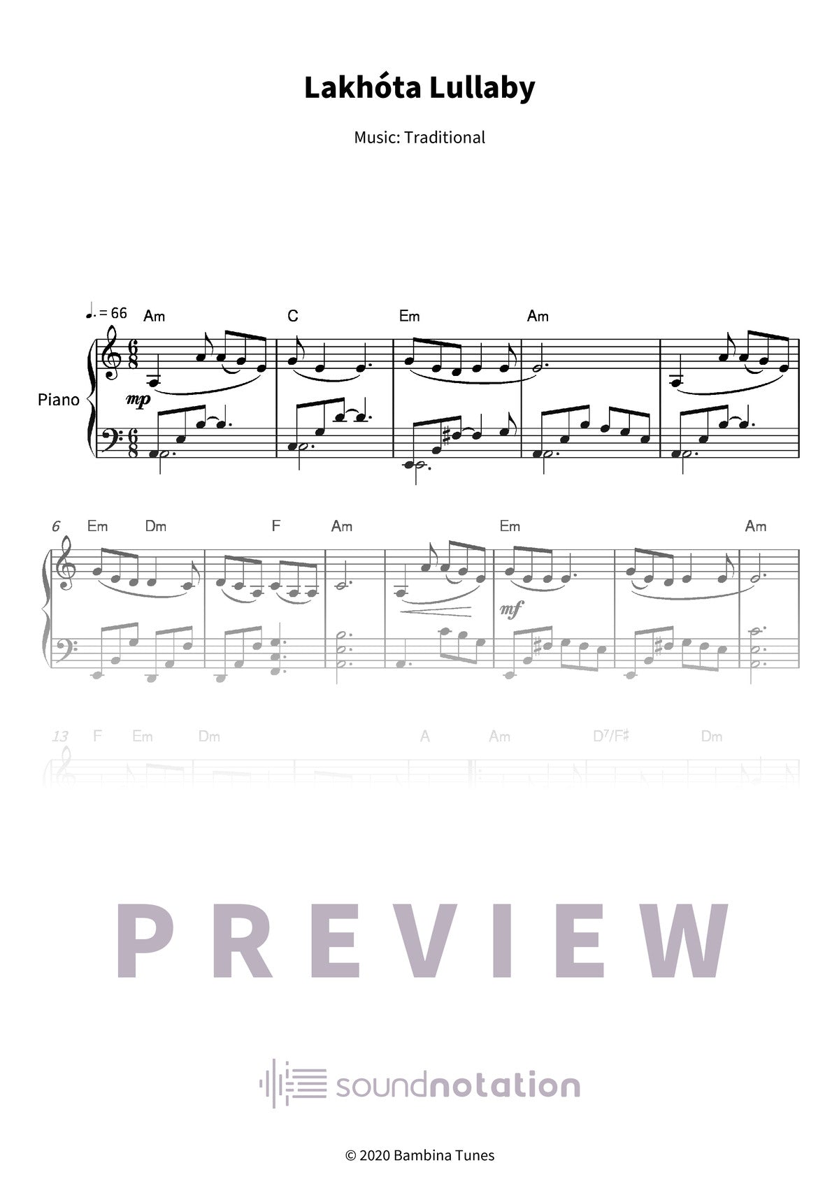 Lakhóta Lullaby - Preview Page 1