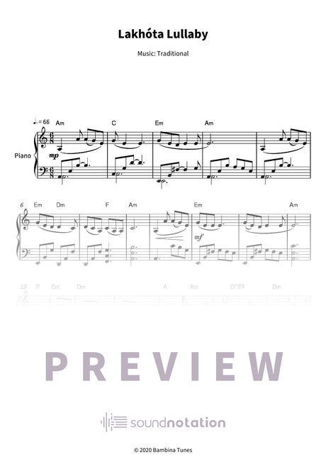 Lakhóta Lullaby - Preview Page 1