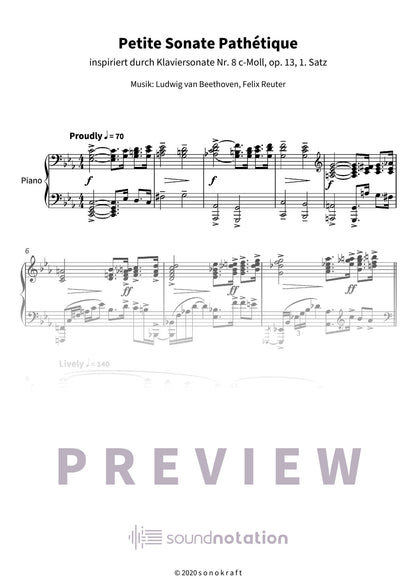 Petite Sonate Pathétique - Preview Page 1