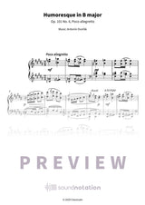 Humoresque in B major - Preview Page 1