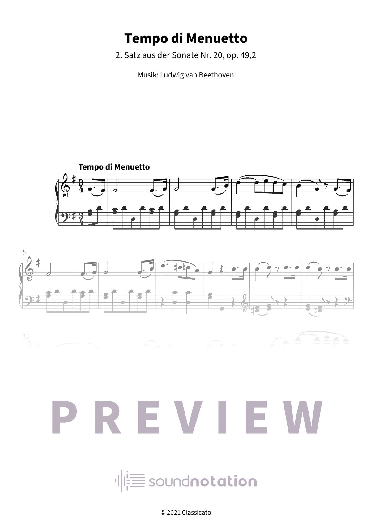 Tempo di Menuetto - Preview Page 1