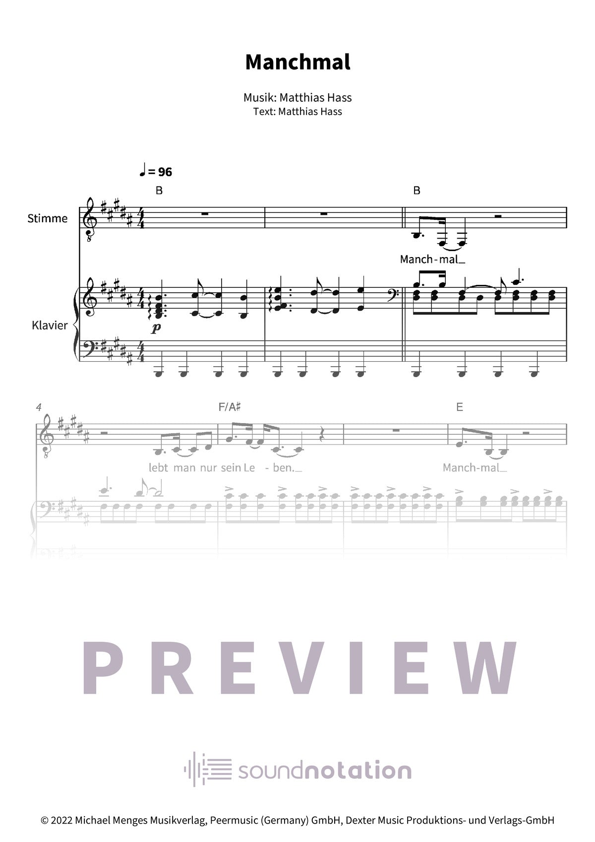 Manchmal - Preview Page 1
