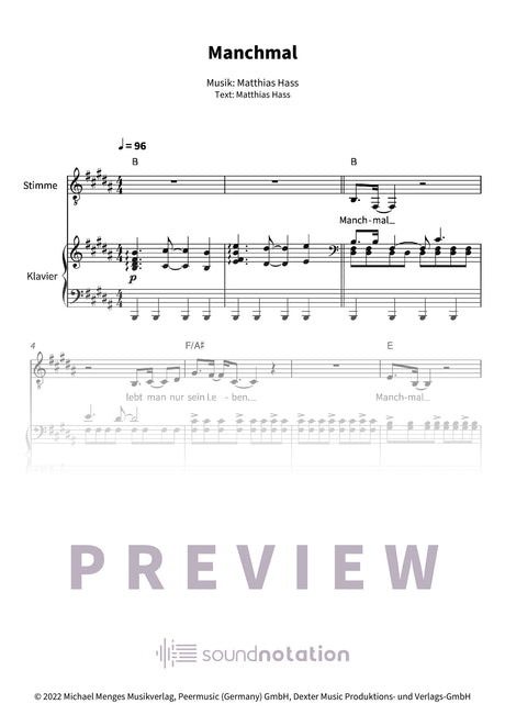 Manchmal - Preview Page 1