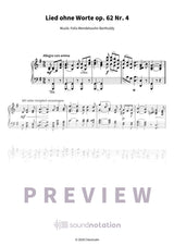 Lied ohne Worte op. 62 Nr. 4 - Preview Page 1