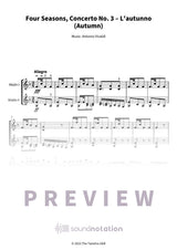 Four Seasons, Concerto No. 3 – L'autunno (Autumn) - Preview Page 1