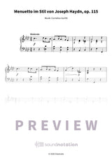 Menuetto im Stil Haydns über „Ach du lieber Augustin“ - Preview Page 1