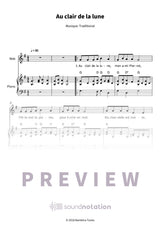 Au clair de la lune - Preview Page 1