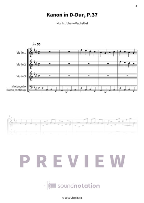 Kanon in D-Dur - Preview Page 1