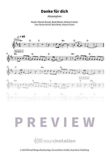 Danke für dich - Preview Page 1