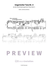 Ungarischer Tanz Nr. 4 - Preview Page 1
