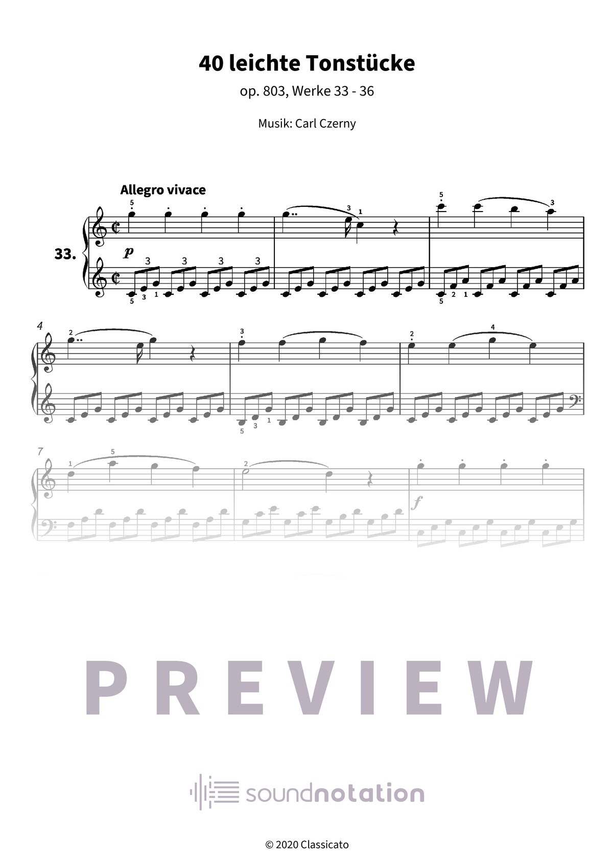 40 leichte Tonstücke - Preview Page 1