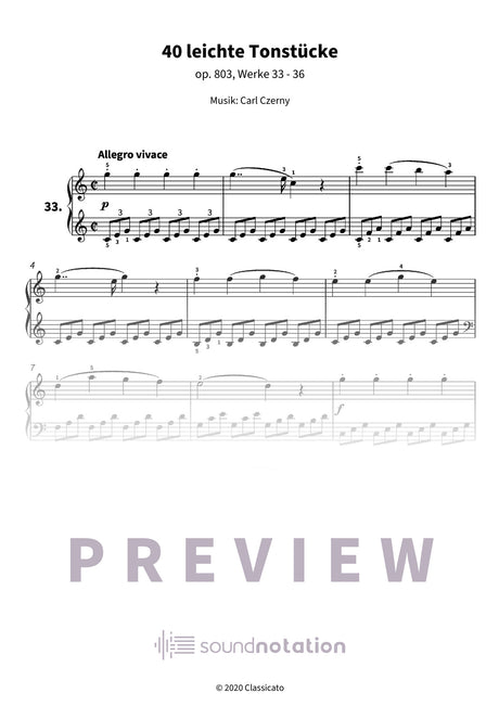 40 leichte Tonstücke - Preview Page 1