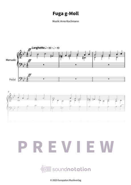 Fuga g-Moll - Preview Page 1