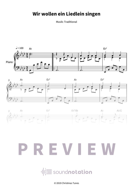 Wir wollen ein Liedlein singen - Preview Page 1