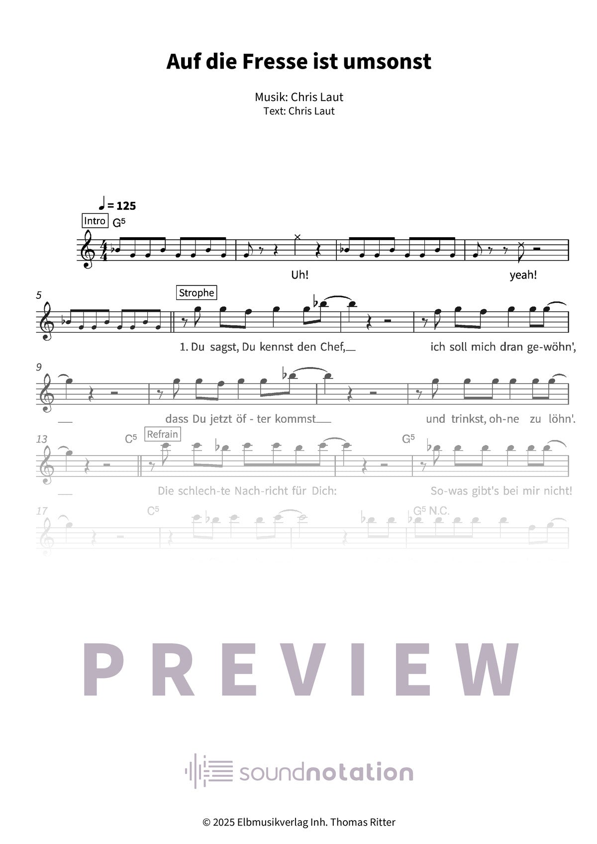 Auf die Fresse ist umsonst - Preview Page 1