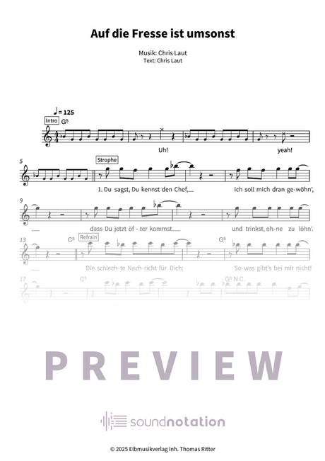 Auf die Fresse ist umsonst - Preview Page 1