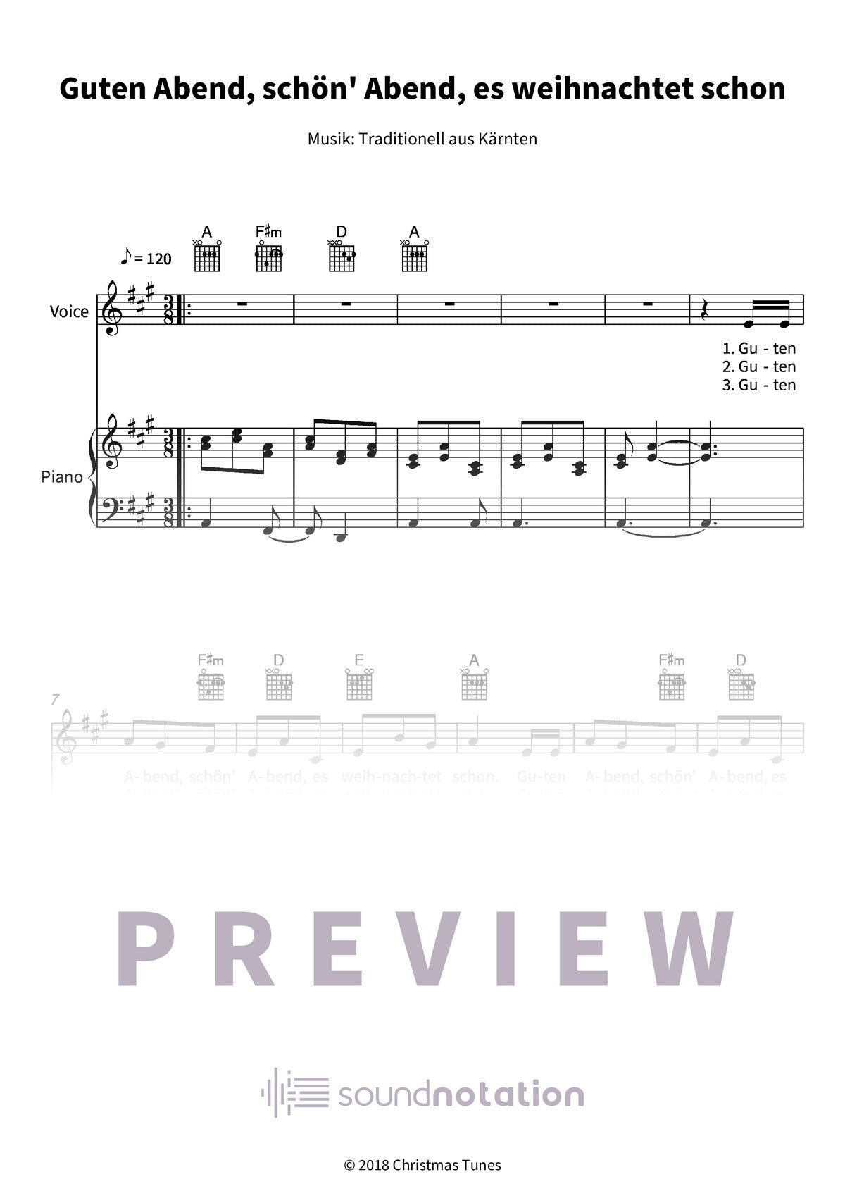 Guten Abend, schön' Abend, es weihnachtet schon - Preview Page 1
