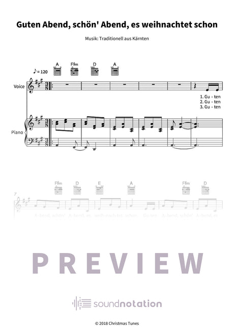 Guten Abend, schön' Abend, es weihnachtet schon - Preview Page 1