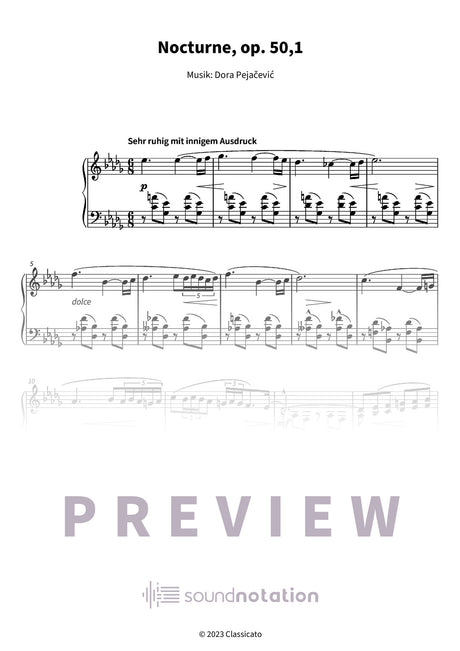 Nocturne op. 50,1 - Preview Page 1