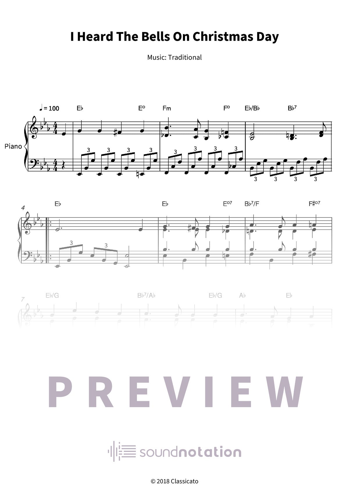 I Heard The Bells On Christmas Day - Preview Page 1