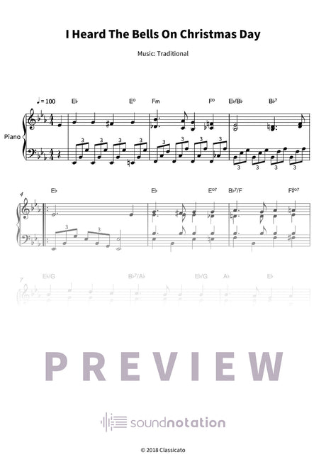 I Heard The Bells On Christmas Day - Preview Page 1