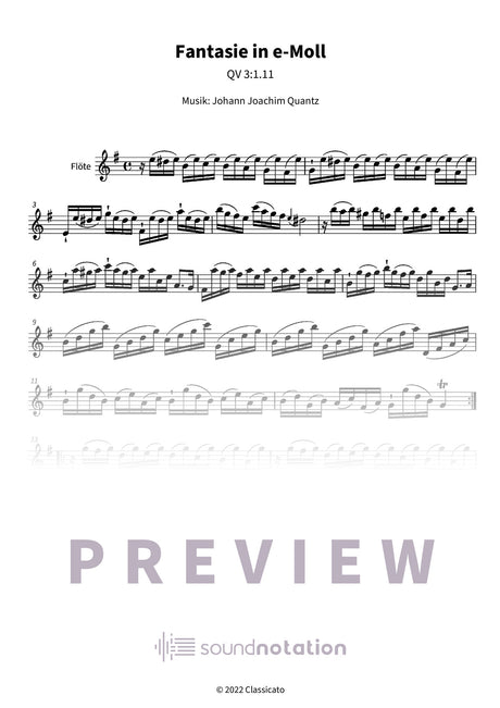 Fantasie in e-Moll - Preview Page 1