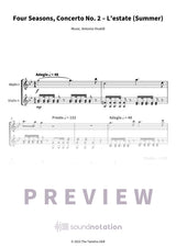 Four Seasons, Concerto No. 2 – L'estate (Summer) - Preview Page 1