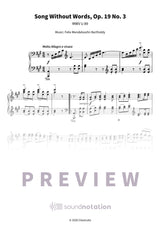 Song Without Words, Op. 19 No. 3 - Preview Page 1