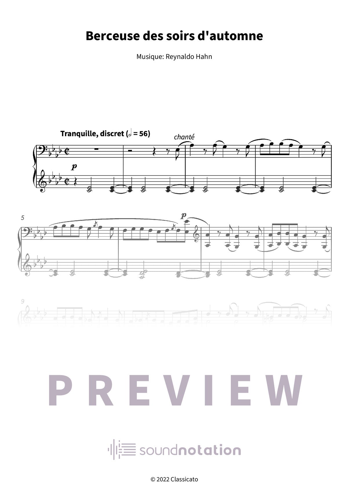 Berceuse des soirs d'automne - Preview Page 1