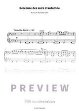 Berceuse des soirs d'automne - Preview Page 1