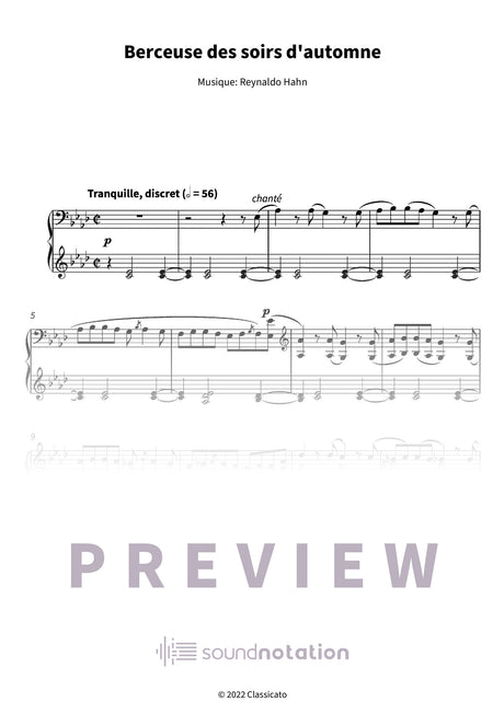 Berceuse des soirs d'automne - Preview Page 1