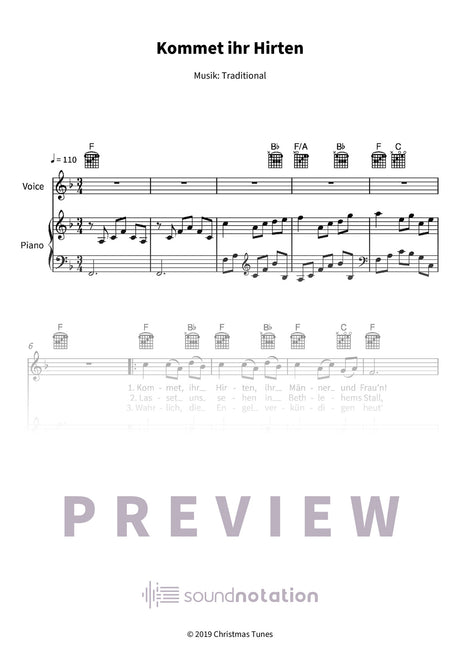 Kommet ihr Hirten - Preview Page 1