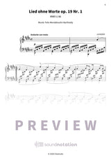 Lieder ohne Worte op. 19 - Preview Page 1