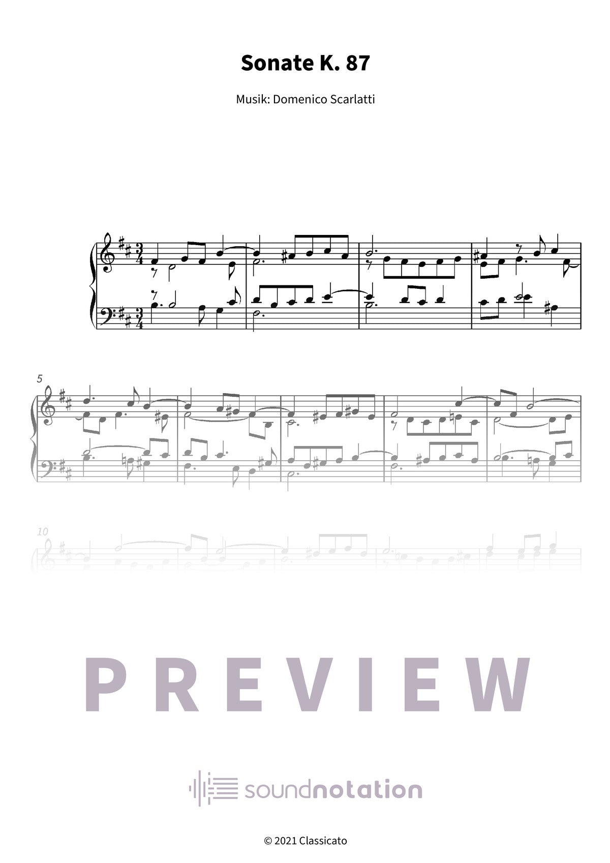 Sonate K. 87 - Preview Page 1