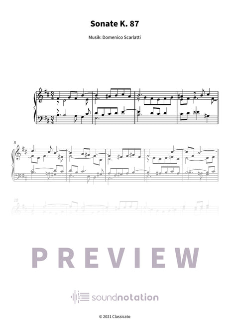 Sonate K. 87 - Preview Page 1